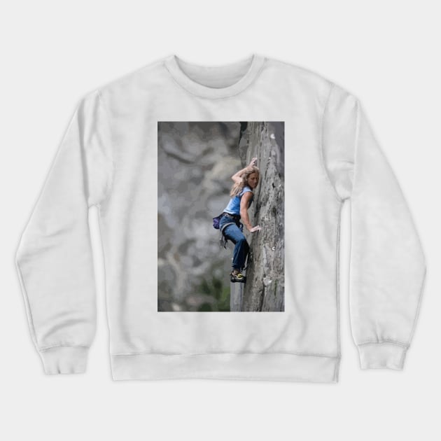 Lynn Hill Painting Crewneck Sweatshirt by gktb